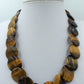Vintage Tigerauge Kette Braun Schwarz Statement Collier