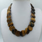 Vintage Tigerauge Kette Braun Schwarz Statement Collier