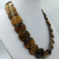 Vintage Tigerauge Kette Braun Schwarz Statement Collier