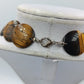 Vintage Tigerauge Kette Braun Schwarz Statement Collier