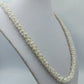 Vintage Perlenkette Weiß Silberfarbig Elegante Halskette