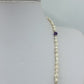 Vintage Perlenkette Weiss Lila Schmucksteine Elegant