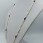 Vintage Perlenkette Weiss Lila Schmucksteine Elegant