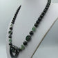 Vintage Statement Kette Hematit Gruen Schmuck Collier