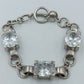 Elegantes Vintage 925 Silber Armband mit Kristall Steinen
