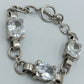Elegantes Vintage 925 Silber Armband mit Kristall Steinen