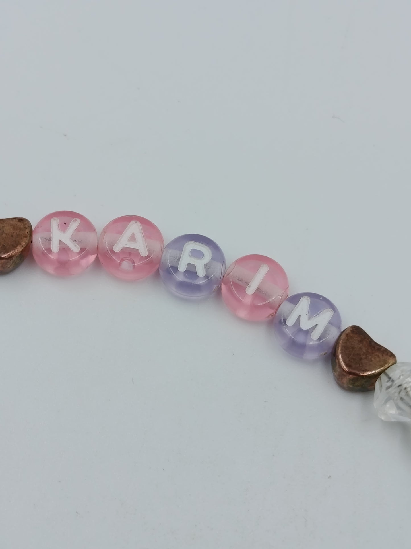 Buntes Namensarmband Karim Elastisch Perlenarmband