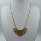Statement Halskette Goldfarben Geometrisches Design