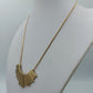 Statement Halskette Goldfarben Geometrisches Design