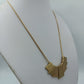 Statement Halskette Goldfarben Geometrisches Design