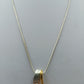 Vintage Design Halskette Silber Goldfarbe Kristall