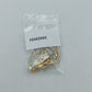 Vintage Design Halskette Silber Goldfarbe Kristall