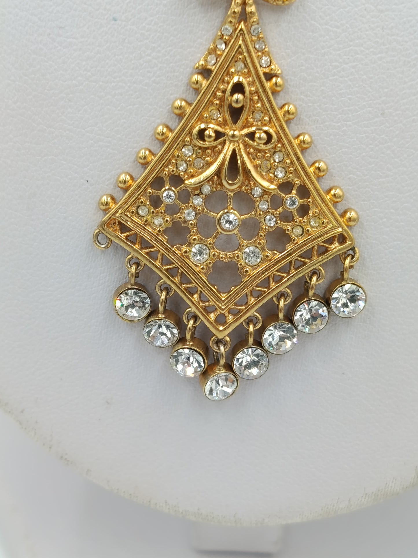Vintage Boho Halskette Goldfarben Anhänger