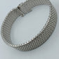 Vintage Mesh Armband Silberfarben Breites Design