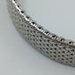 Vintage Mesh Armband Silberfarben Breites Design
