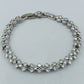 Elegantes Tennis Armband Silberfarben Strass