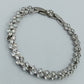 Elegantes Tennis Armband Silberfarben Strass