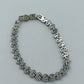 Elegantes Tennis Armband Silberfarben Strass