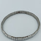 Elastisches Edelstahl Armband XXL Silberfarben Modern