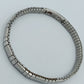 Elastisches Edelstahl Armband XXL Silberfarben Modern