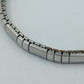 Elastisches Edelstahl Armband XXL Silberfarben Modern