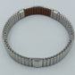 Elastisches Edelstahl Armband Silber Braun Modern