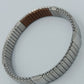 Elastisches Edelstahl Armband Silber Braun Modern