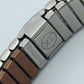 Elastisches Edelstahl Armband Silber Braun Modern