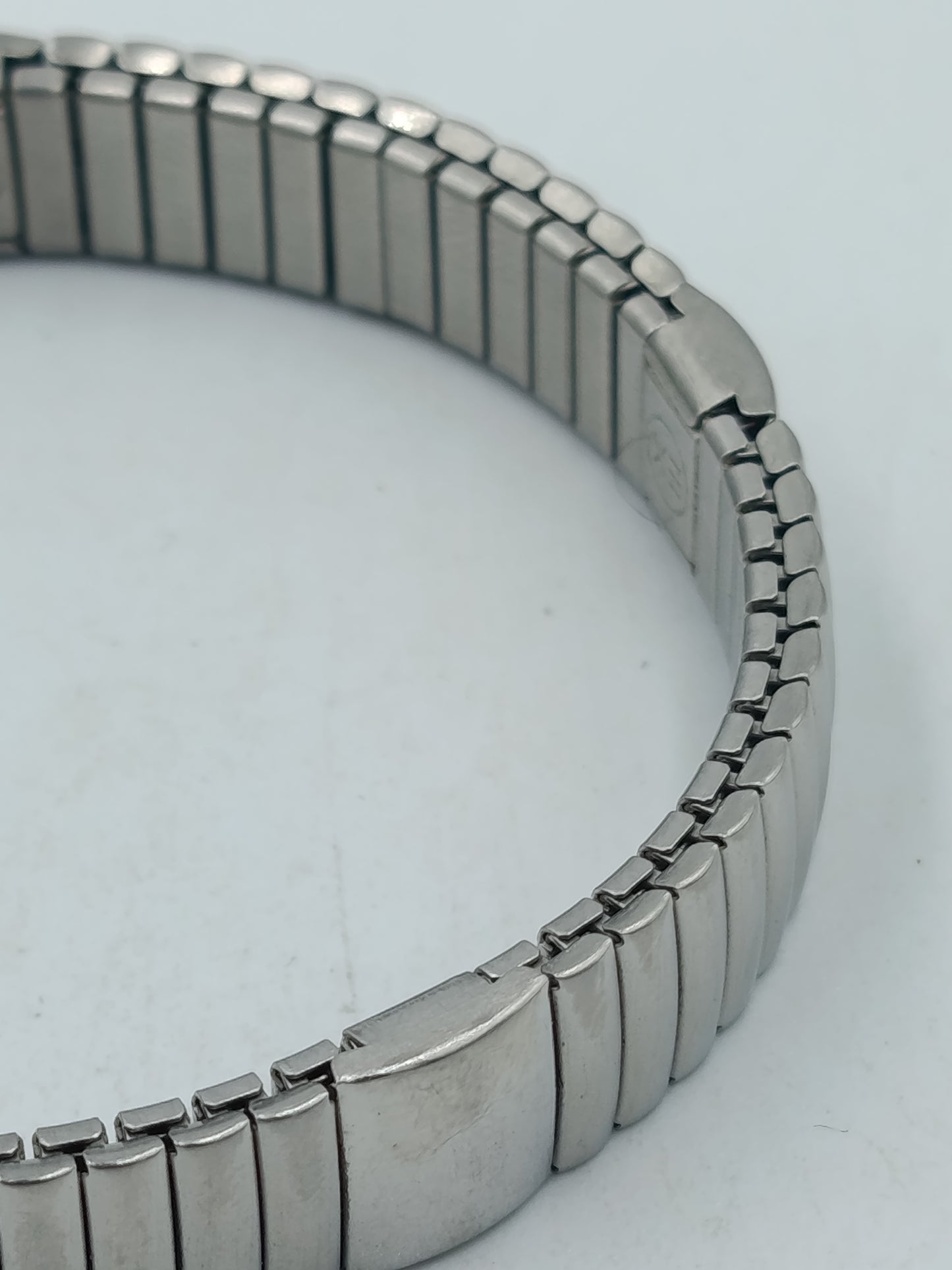 Elastisches Edelstahl Armband Silber Braun Modern