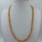 Vintage Citrin Kette Silberverschluss Gelbe Edelstein
