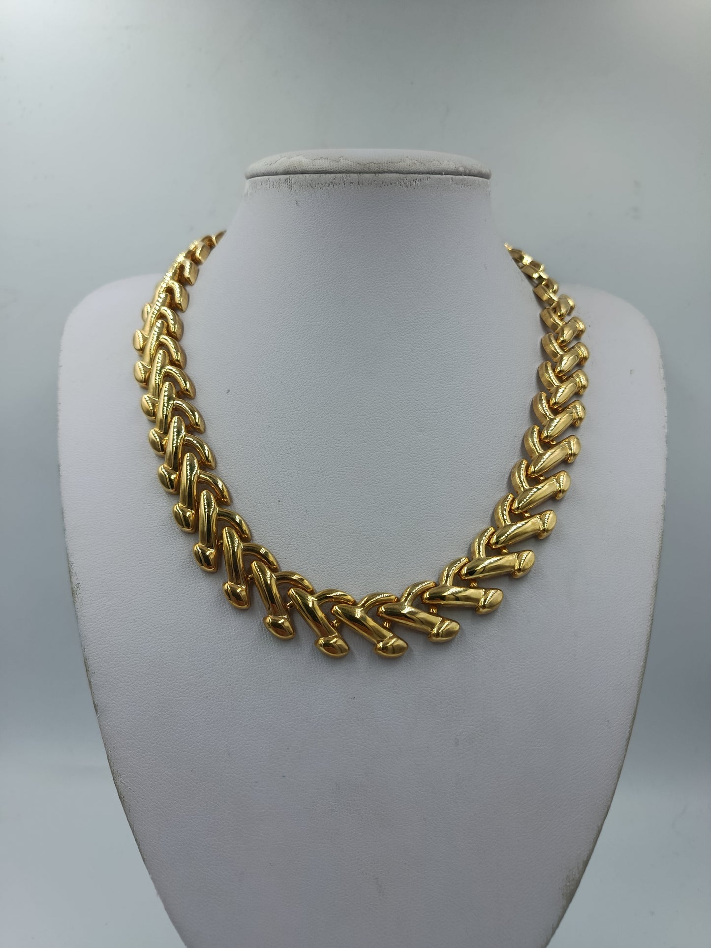 Vintage Statement Collier Goldfarben Designkette