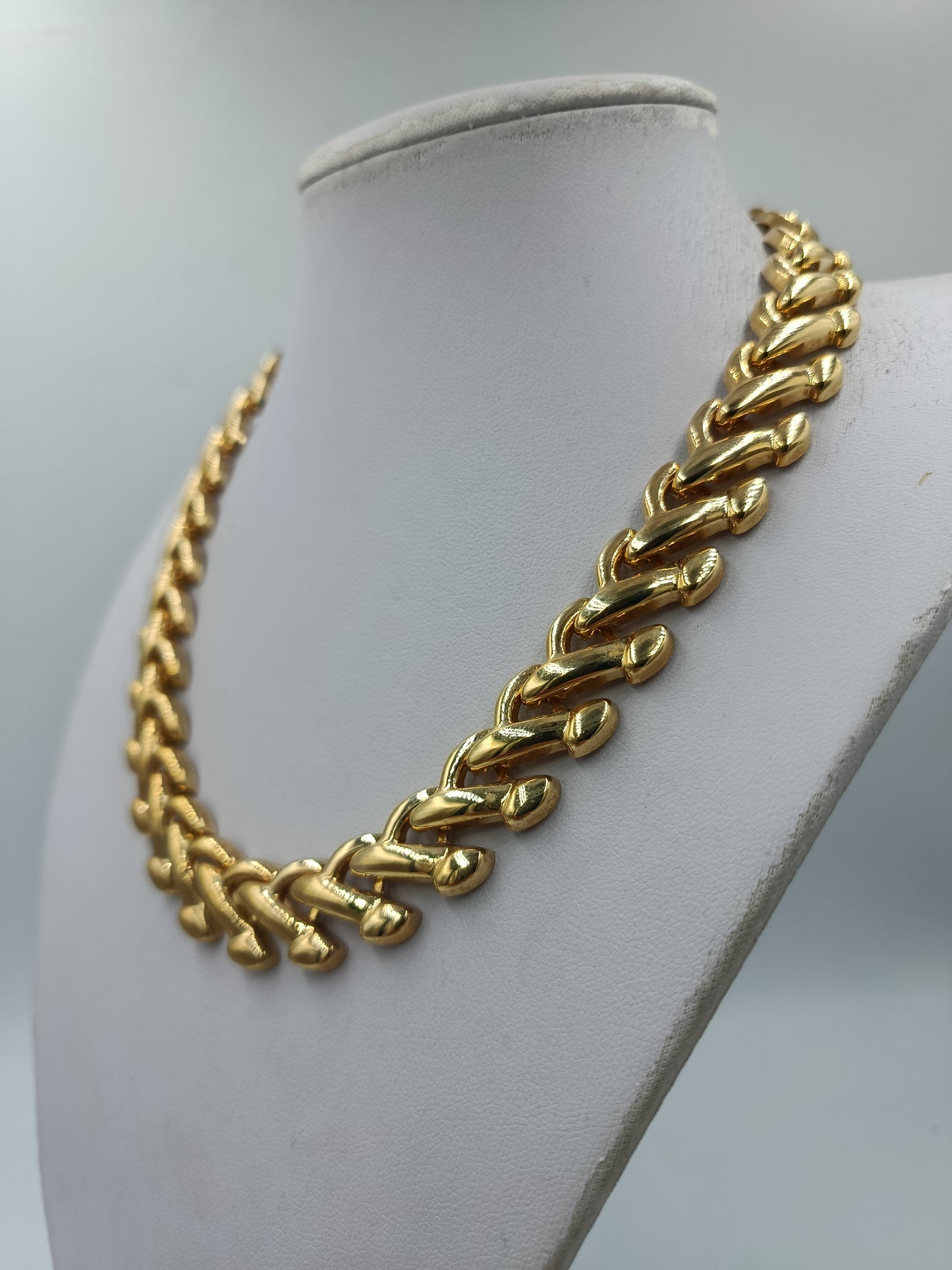 Vintage Statement Collier Goldfarben Designkette