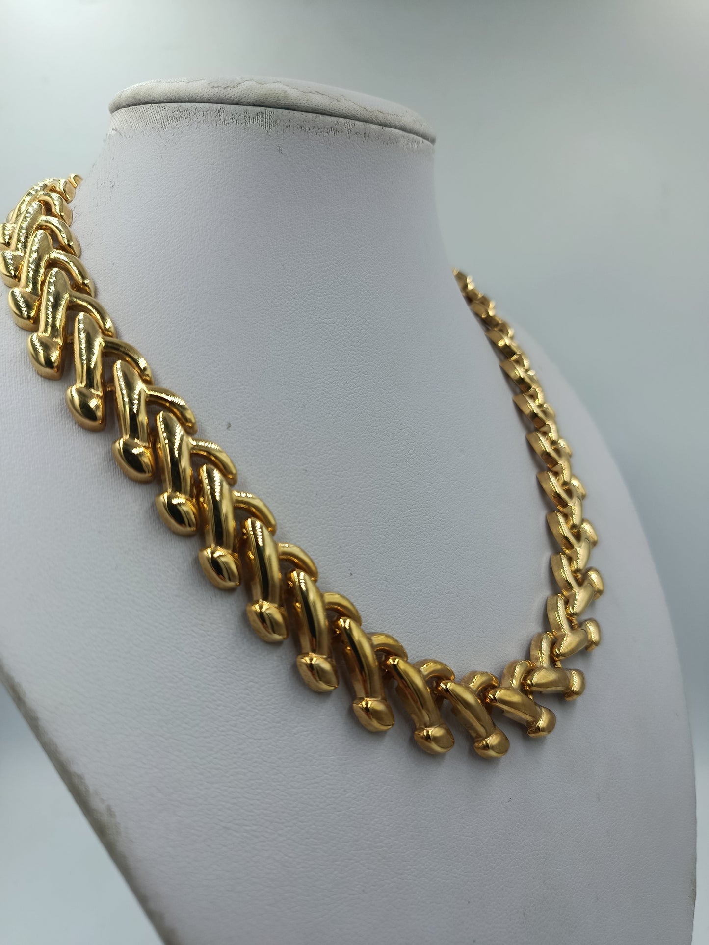 Vintage Statement Collier Goldfarben Designkette
