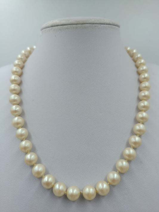 Vintage Perlenkette Cremeweiß Elegante Halskette