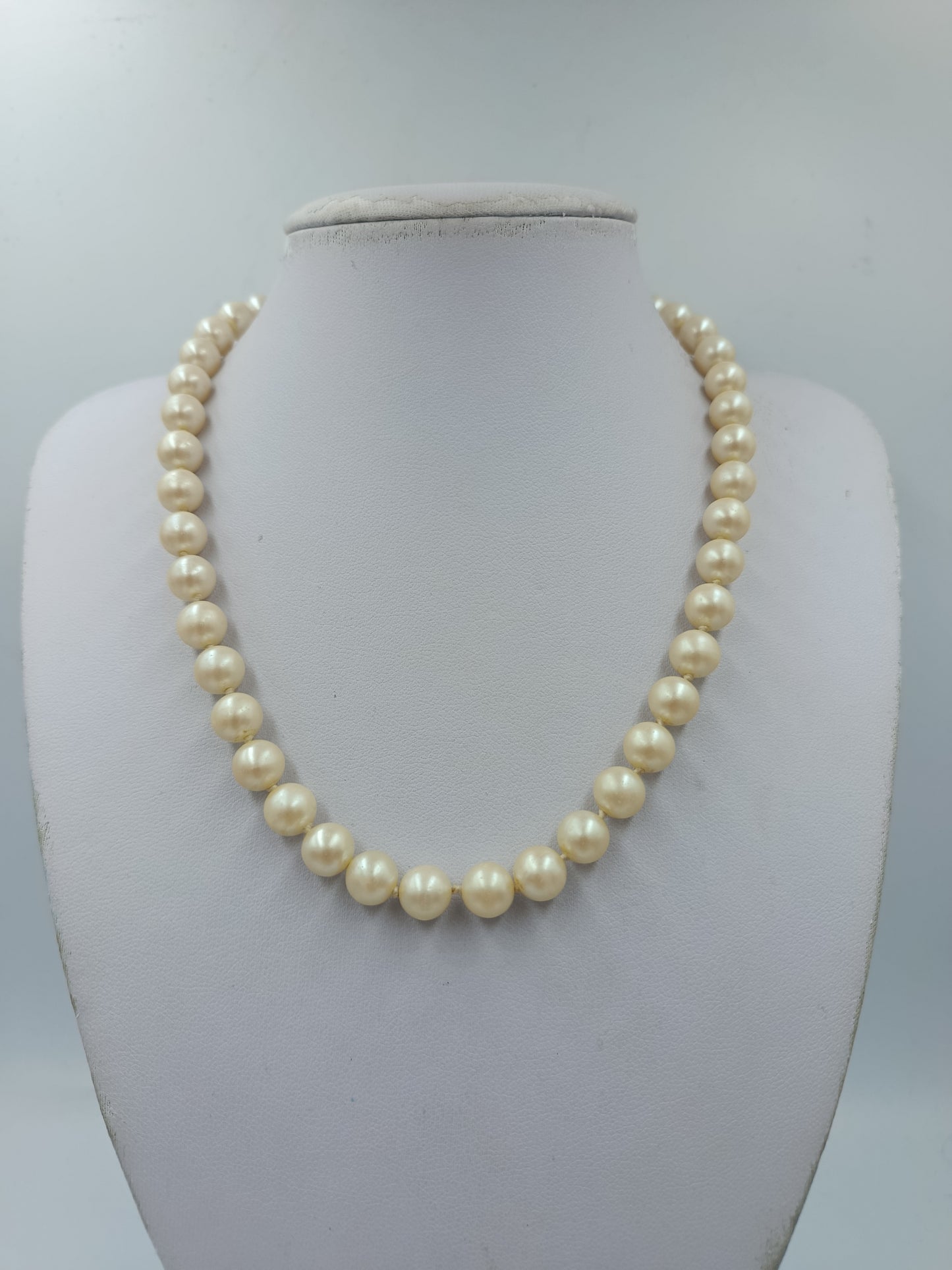 Vintage Perlenkette Cremeweiß Elegante Halskette
