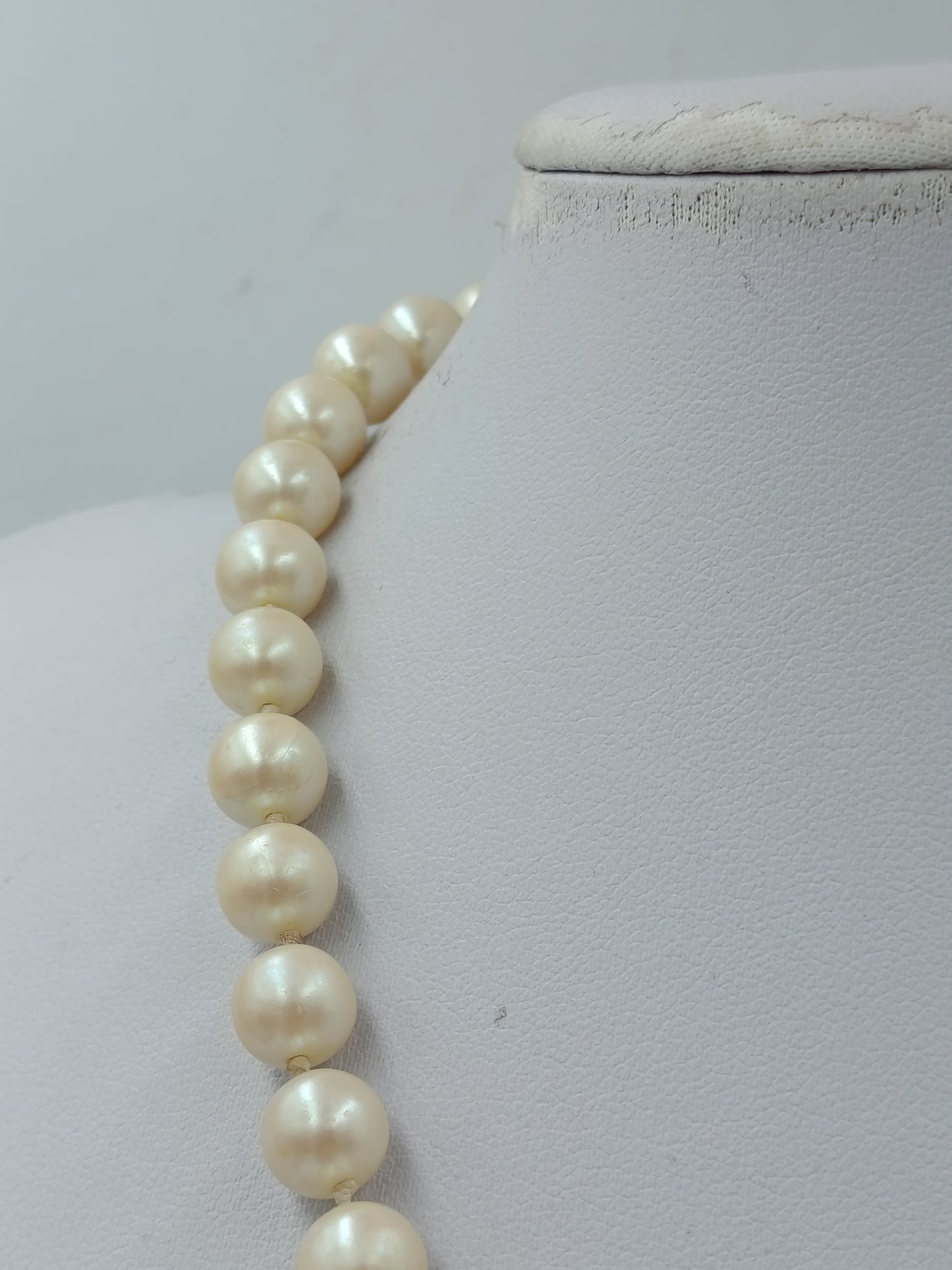 Vintage Perlenkette Cremeweiß Elegante Halskette