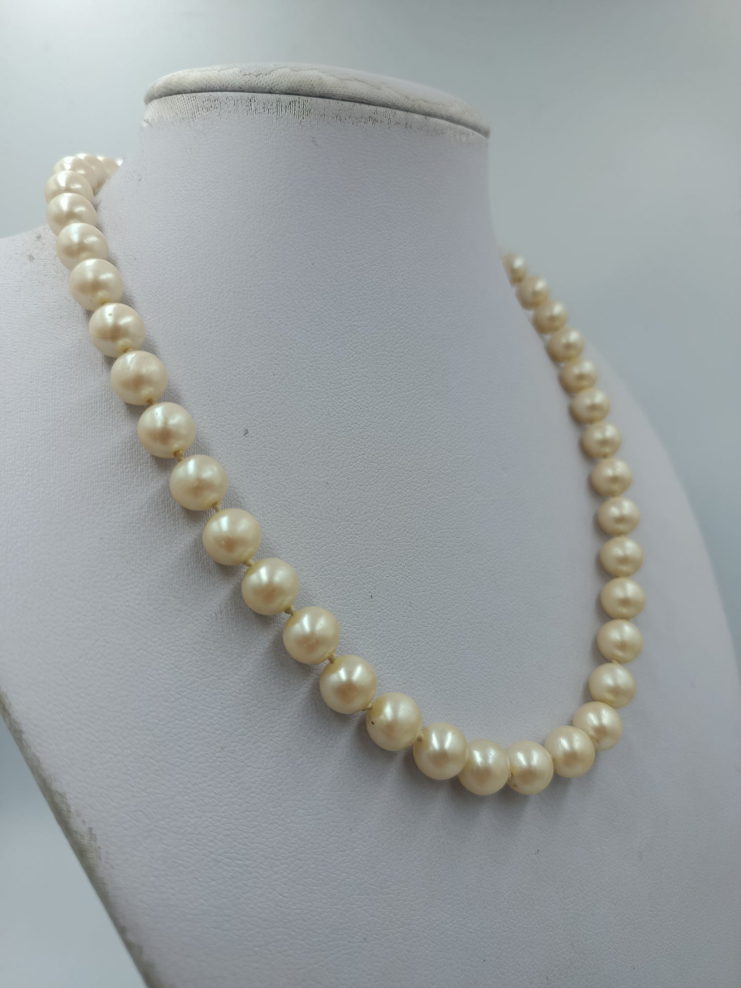 Vintage Perlenkette Cremeweiß Elegante Halskette