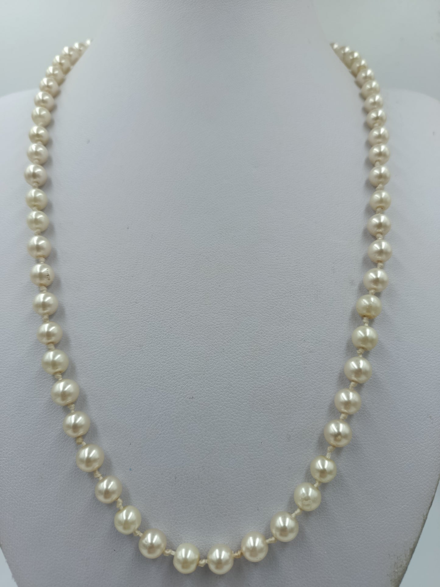 Vintage Perlenkette Cremeweiß Lange kette