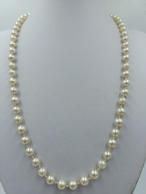 Vintage Perlenkette Cremeweiß Lange kette