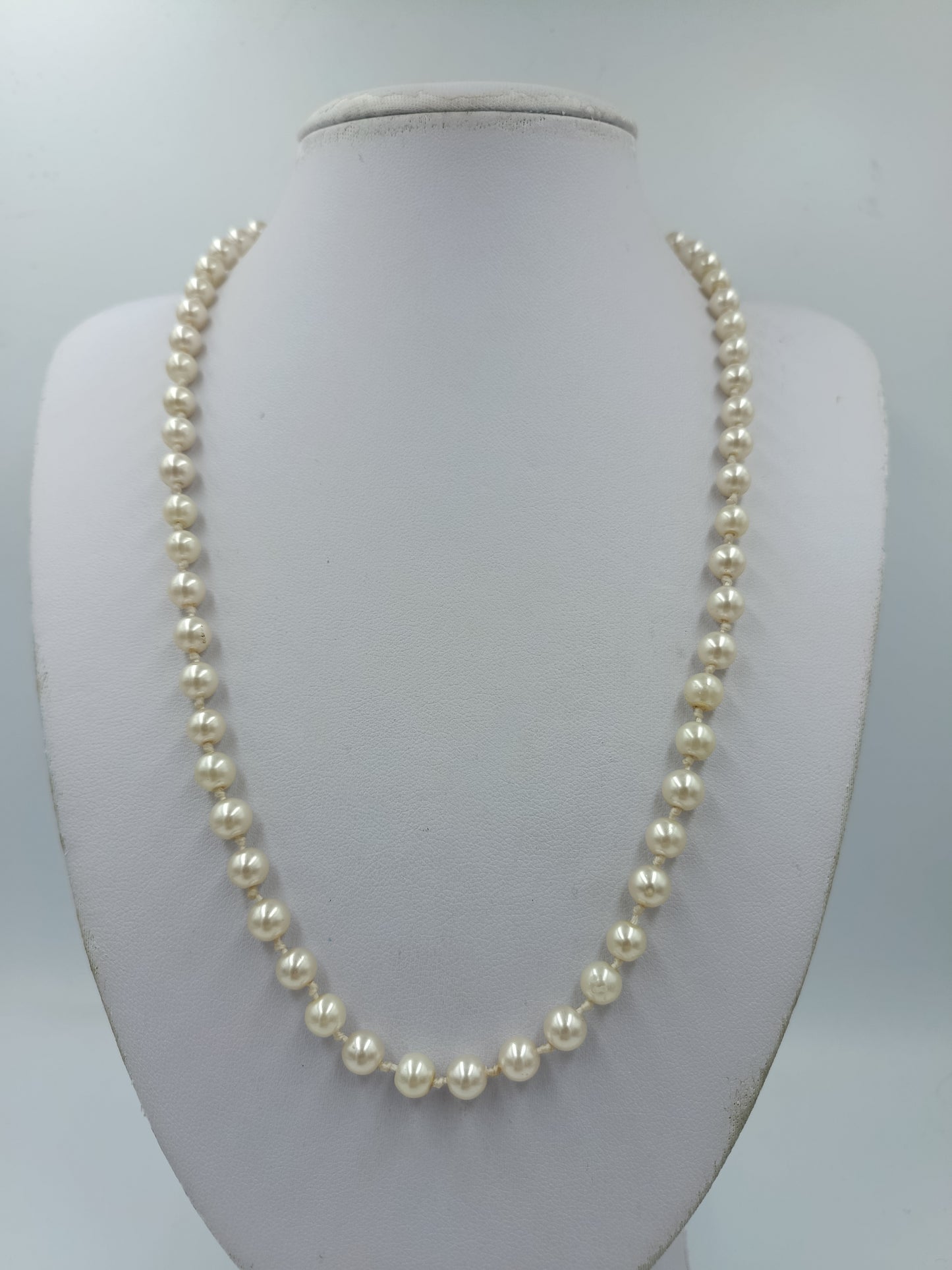 Vintage Perlenkette Cremeweiß Lange kette