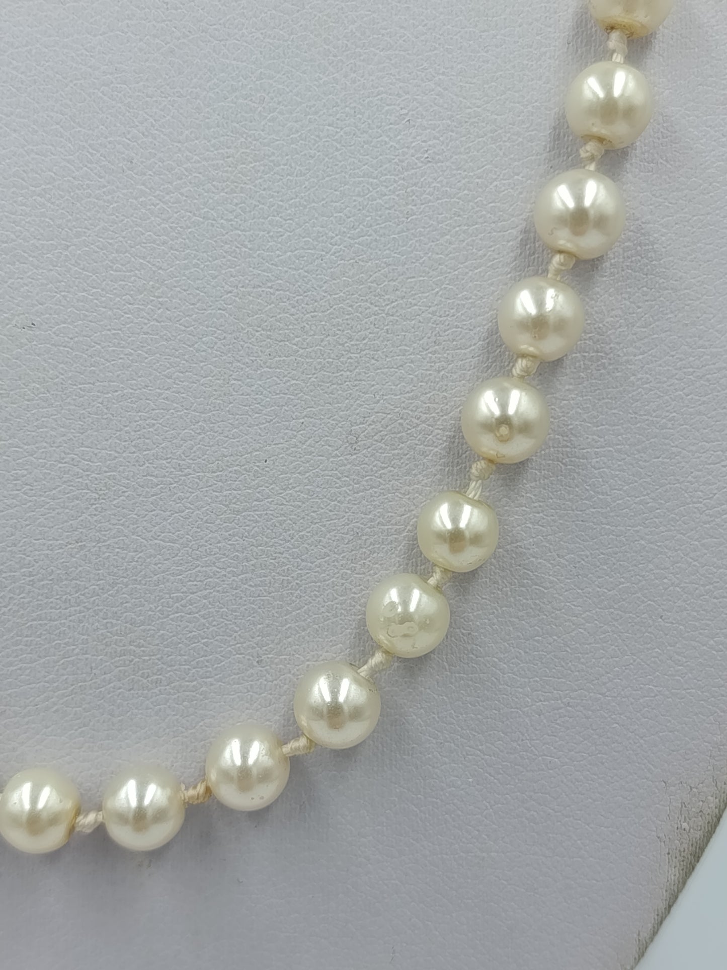 Vintage Perlenkette Cremeweiß Lange kette