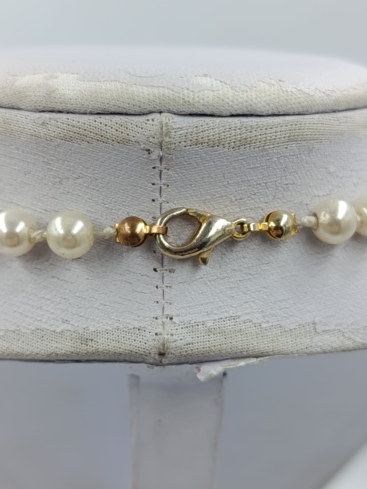 Vintage Perlenkette Cremeweiß Lange kette