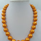 Vintage Perlenkette Orange Große Perlenkette