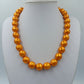Vintage Perlenkette Orange Große Perlenkette