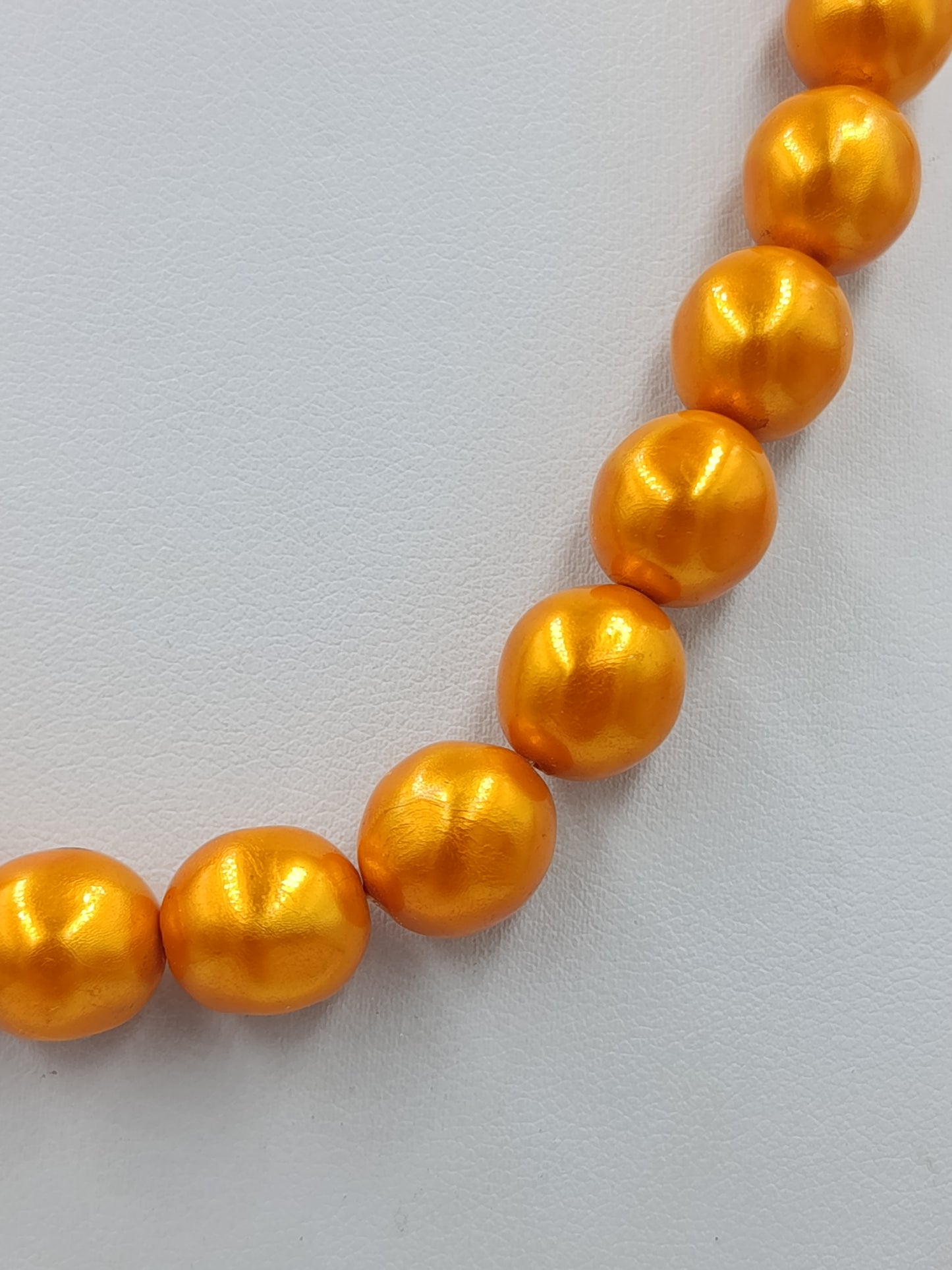Vintage Perlenkette Orange Große Perlenkette