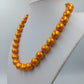 Vintage Perlenkette Orange Große Perlenkette