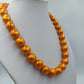 Vintage Perlenkette Orange Große Perlenkette