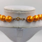 Vintage Perlenkette Orange Große Perlenkette