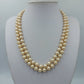 Vintage Doppelreihige Perlenkette Elegant Creme