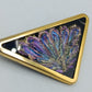 Vintage Brosche Dreieckig Emaille Kunst Design